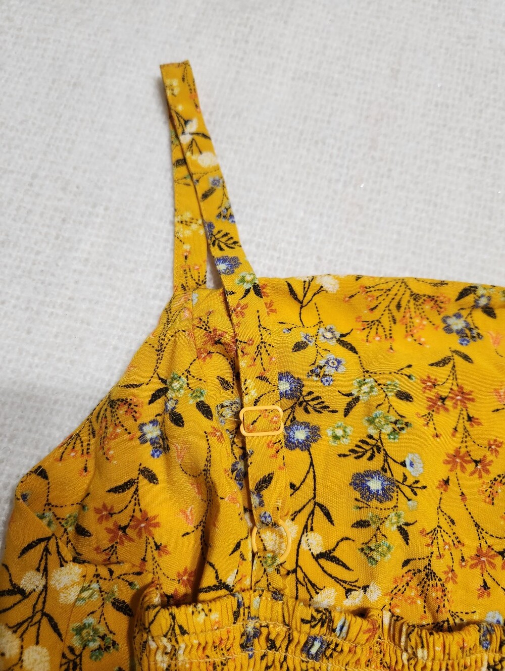 Yellow Floral Wide-Leg Jumpsuit - Picture 6 of 7